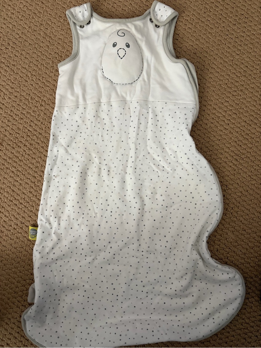 Nested Bean White & Gray Sleep Sack